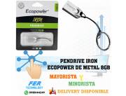 PENDRIVE IRON ECOPOWER DE METAL 8GB