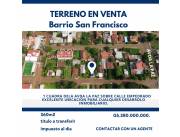 Terreno en Venta Barrio San Francisco A 1 CUADRA DE LA AVDA LA PAZ