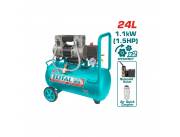 Compresor de aire 24Lts sin aceite 1,1Kw Total