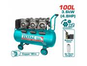 Compresor de aire 100Lts sin aceite 3,6Kw Total