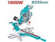 Sierra ingleteadora Telescópica 1800w Total