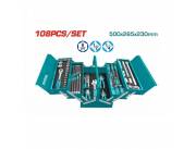 Kit de herramientas portátil metálico 108Pcs