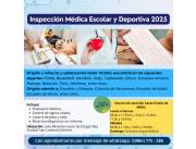 Inspección Médica 2025. Escolar/Deportivo/Recreativo