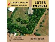 CORONEL OVIEDO - LOTES EN VENTA - FRENTE A FORTIS