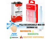 PILA RECARGABLE MOX 9V 320MAH X2