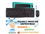 TECLADO C/ MOUSE USB LOGITECH MK120