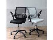 SILLA GIRATORIA TELA MESH BRAZO REBATIBLE 100k (6927)