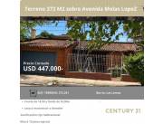 VENDO TERRENO DE 1277M2 SOBRE MOLAS LOPEZ