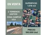 En Venta Dos Terrenos juntos, Zona Campus UCA! Barrio Santa Librada