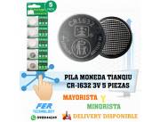 PILA MONEDA TIANQIU CR-1632 3V 5 PIEZAS