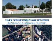SOBRE ACCESO SUR - SAN ANTONIO - TERRENO DE 2990 M2 EN ESQUINA