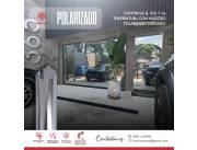 Instalación de polarizado plata (espejado)