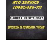 Plomero tecnico de TERMOCALEFONES, motobombas, tanques de agua, motor y filtro de piscinas