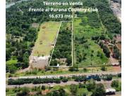 EN VENTA TERRENO CON UBICACION ESTRATEGICA FRENTE AL PARANA COUNTRY CLUB.