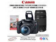 Combo Canon EOS Rebel T7 Kit 18-55mm + 75-300mm. + Memoria. Adquirila en cuotas!