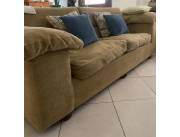 Sofa de 2 cuerpos tela de tapicería gruesa - Remato por viaje!