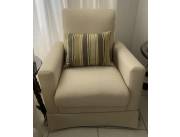 Sofa de un cuerpo tapizado en tela tapicería - Remato por viaje!
