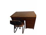 Escritorio con Cajones + Silla - Antiguo