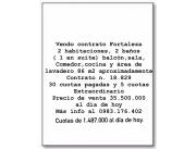 Vendo contrato fortaleza para dos habitaciones y más comodidades
