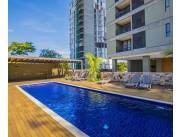 ED. TORRES DEL MIRADOR, TRINIDAD: LUJOSO DEPTO AMOBLADO, 3 DOMRIT, AMENITIES, QUINCHO, PIS