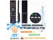 CONTROL UNIVERSAL P/ TV LCD/LED LE-7740