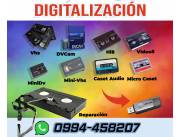 DIGITALIZACION - Video caset - Caset Audio - Dvd - Cd - Copia a Pendrive