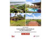 Vendo Casa Quinta en la ciudad de San Antonio, con muelle al Río Paraguay