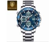 Reloj pulsera de cuarzo y led digital para hombre