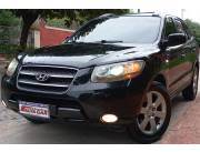 HYUNDAI SANTA FE CHAPA MERCOSUR 2008 DIESEL AUTOM A.A TECHO SOLAR INTERIOR CUERO LLANTAS D