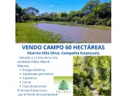 CAMPO EN ESTANZUELA VILLA OLIVA DE 60 HAS PARA GANADERÍA