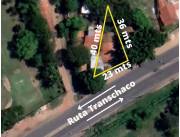 VENDO TERRENO SOBRE RUTA TRANSCHACO COD 5083
