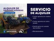 Alquiler maquinarias agricolas