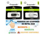 PENDRIVE SKY ECOPOWER DE METAL 16GB