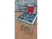 Cocina Industrial Extra Inox 4 Quemadores Venancio