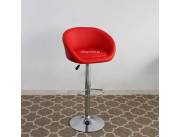 BUTACA STOOL CROMADO CONSU ROJA (2531)