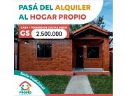 Casa+Terreno con Financiacion a Precio de Alquiler