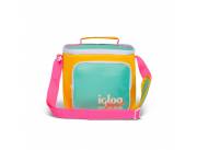 BOLSA TÉRMICA IGLOO 9 LATAS RETRO SQUARE LUNCH AMARILLO CON VERDE AGUA 66061