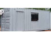 CONTENEDOR OFICINA MOVIL / MODULO DE 20 PIES (6 METROS) CON BAÑO Y KITCHENETTE