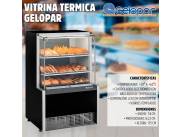 VITRINA TERMICA GELOPAR MEQA-075R PR V/R 0,75M NEGRO C/ BANDEJAS
