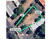 Vendo terreno en esquina de 912 m2 sobre mariscal López fernando de la Mora zona norte