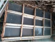 5 PUERTAS DE HIERRO CORREDIZAS VIDRIADAS DE DE 2,45 MTS ALTO X 1,40 ANCHO LIQUIDO