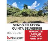 VENDO TERRENO EN LA CIUDAD DE ATYRA