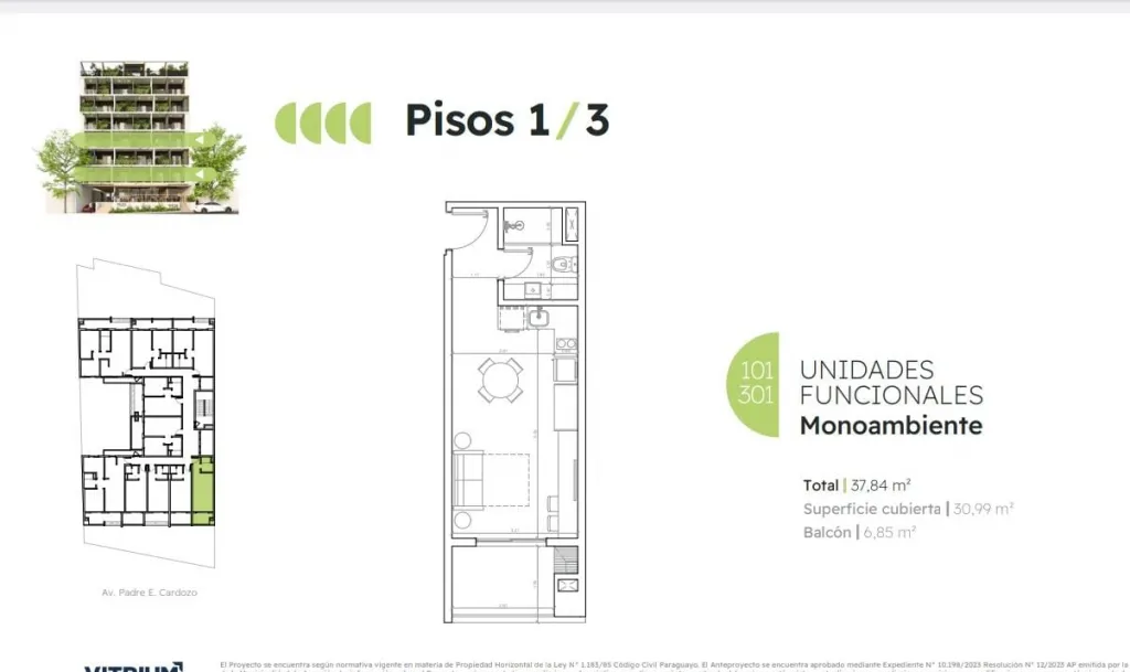 VENDO DEPARTAMENTO A ESTRENAR EN ASUNCION BARRIO LAS MERCEDES COD 5312 — foto 3