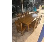 Conjunto de mesa con sillas familiar de Madera Lapacho Resistente
