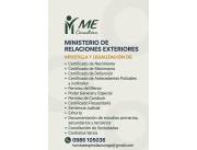 Servicio de legalización y/o apostillado de documentos
