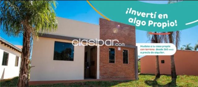 Casas - Casa+Terreno con Financiacion a Precio de Alquiler