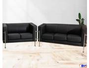 SOFA NIVARIA CORPO ECOLEATHER DE 3+2 LUGAR COUFA