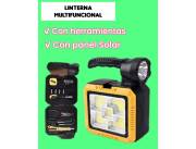 Linterna Multifuncional con panel solar