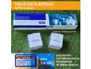 Tarjetas plásticas de PVC en blanco