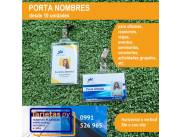 Credenciales – Porta nombres para tarjetas plásticas